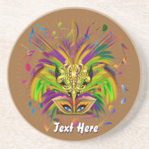 Mardi Gras Queen Style 3 View Notes Plse Beverage Coaster