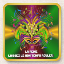 Mardi Gras Queen Style 3 View Notes Plse Coaster