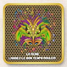 Mardi Gras Queen Style 3 View Notes Plse Beverage Coasters