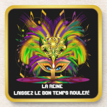Mardi Gras Queen View Notes Please Beverage Coasters