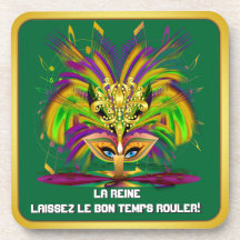Mardi Gras Queen View Notes Please Beverage Coasters