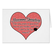 Maremma Sheepdog Paw Prints Dog Humour Card