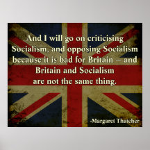 Margaret Thatcher Anti-Socialism Poster