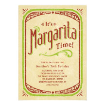 Margarita Invitations - Fiesta Tequila Beach Party