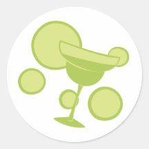 Margarita Party Round Stickers