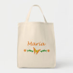 Maria (Orange Butterfly) Canvas Bags