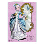 Marie Antoinette and Bluebird Greeting Card