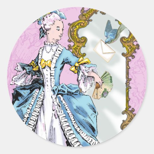 Marie Antoinette and Bluebird Sticker