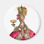 Marie Antoinette and Peacock Magnet