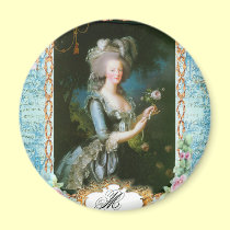 Marie Antoinette and Pink Roses magnets