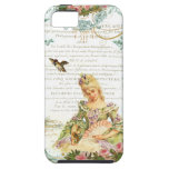 Marie Antoinette and Sparrow French Script iPhone 5 Cases