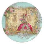 Marie Antoinette at Versailles in Blue Party Plate