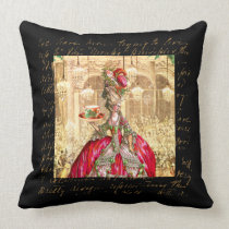 Marie Antoinette at Versailles Tea Party pillows