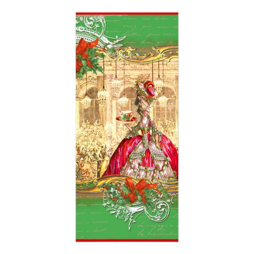 Marie Antoinette Bookmark Christmas Party Customized Rack Card