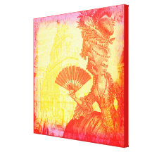 Marie Antoinette & Chateau Versailles Canvas Print