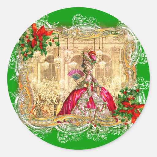 Marie Antoinette Christmas Ball Stickers