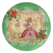 Marie Antoinette Christmas party at Versailles Dinner Plates