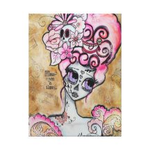 Marie Antoinette, Dia de los Muertos Stretched Canvas Prints
