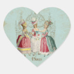 Marie Antoinette French Paris Ladies Heart Sticker