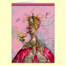 Marie Antoinette Hot Pink & Peacock cards