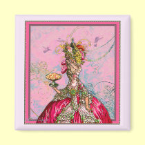 Marie Antoinette Hot Pink & Peacock magnets