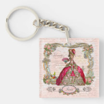 Marie Antoinette in Hot Pink Key Chain