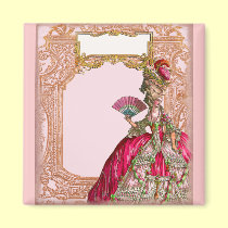 Marie Antoinette in Hot Pink magnets