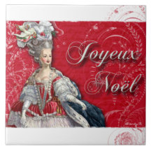 Marie Antoinette Joyeux Noel Christmas Tile