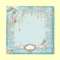 Marie Antoinette Lace Pink Roses magnets