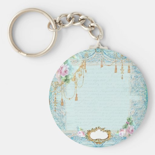 Marie Antoinette Lace Pink Roses Keychain