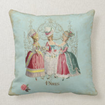 Marie Antoinette Ladies in Waiting Throw Pillows