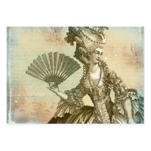 Marie Antoinette Parchment Business Cards