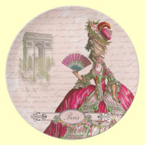 Marie Antoinette Paris & Arc de Triomphe plates