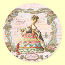 Marie Antoinette Paris Pink Roses stickers