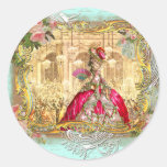 Marie Antoinette Party at Versailles French Style Round Sticker