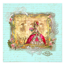 Marie Antoinette Party at Versailles Stationery Custom Announcements