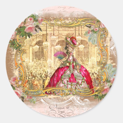 Marie Antoinette Party in Pink at Versailles Stickers