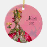 Marie Antoinette & Peacock and Cakes Christmas Tree Ornaments