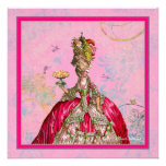 Marie Antoinette Peacock and Hot Pink Invitation