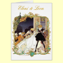 Marie Antoinette Peacock Costume Ball Invites cards