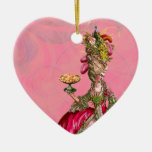 Marie Antoinette & Peacock Let Them Eat Cake. Christmas Ornament