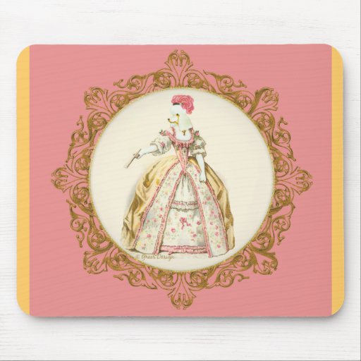 Marie Antoinette Poodle Mousemat