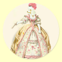 Marie Antoinette Poodle stickers
