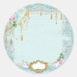 Marie Antoinette Roses and Lace Stationery/Cards Stickers