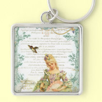 Marie Antoinette & Sparrow keychains