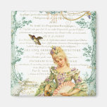Marie Antoinette & Sparrow Refrigerator Magnet