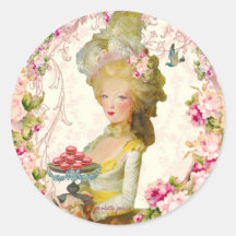 Marie Antoinette Springtime Macarons Seals Stickers