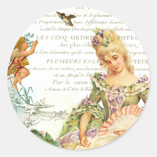 Marie Antoinette Valentine Stickers