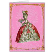 Marie Antoinette Vintage Versailles Greeting Card