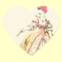 Marie Antoinette White Poodle stickers